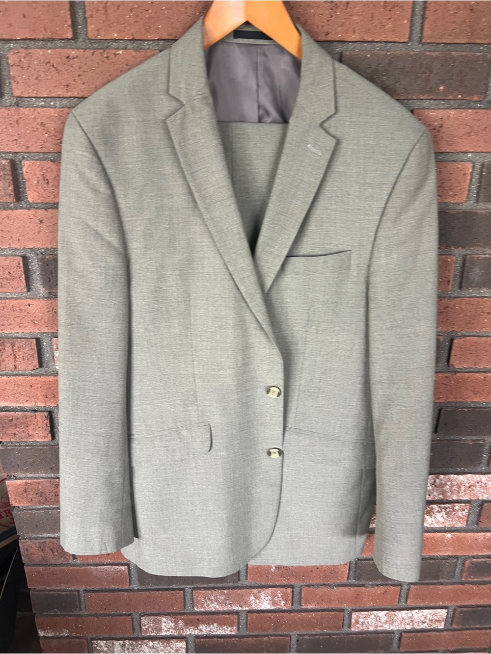 Kenneth Cole Light Beige Two-Button Suit